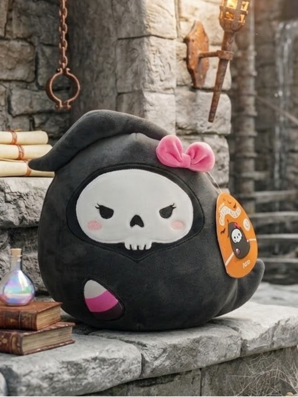 Squishmallows Jane the Grim Reaper Halloween Plush Toy NWT 7” inches
